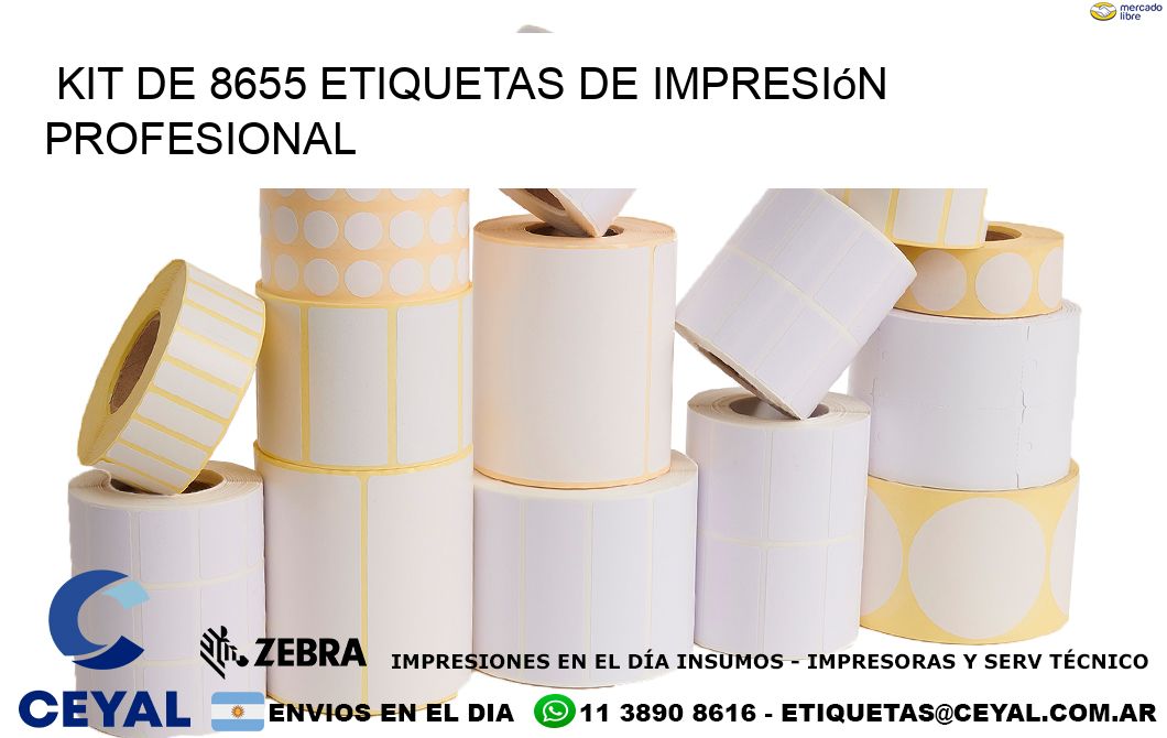 Kit de 8655 etiquetas de impresión profesional