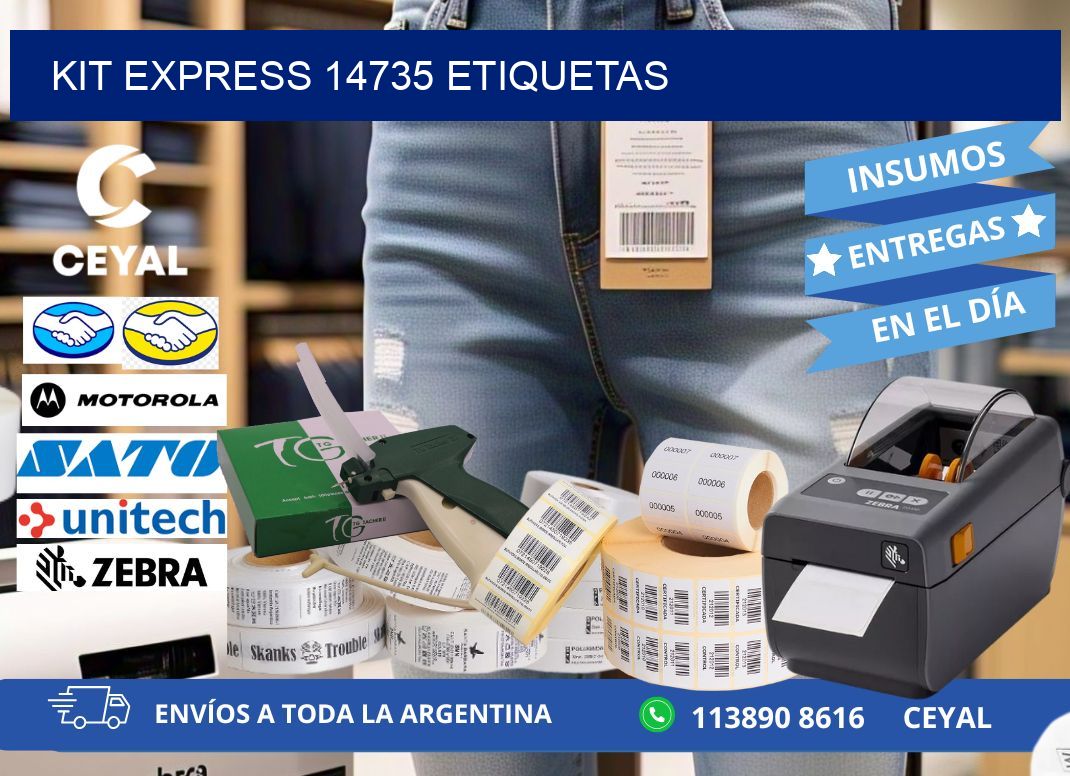 Kit express 14735 etiquetas