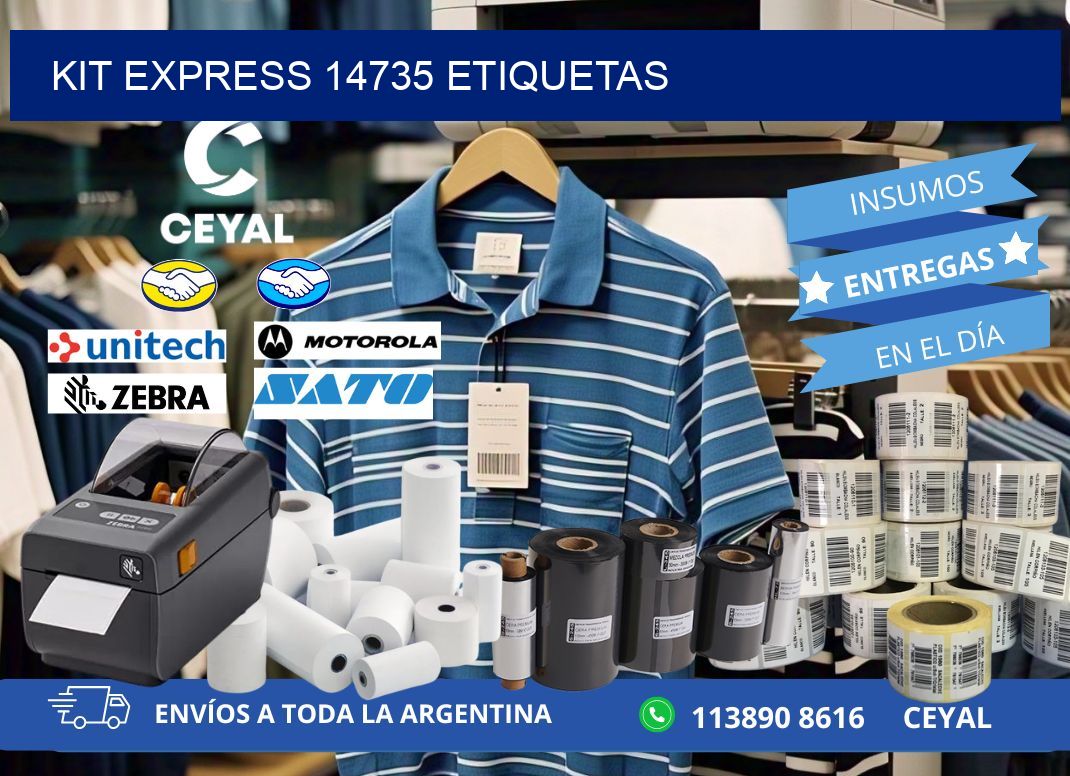 Kit express 14735 etiquetas