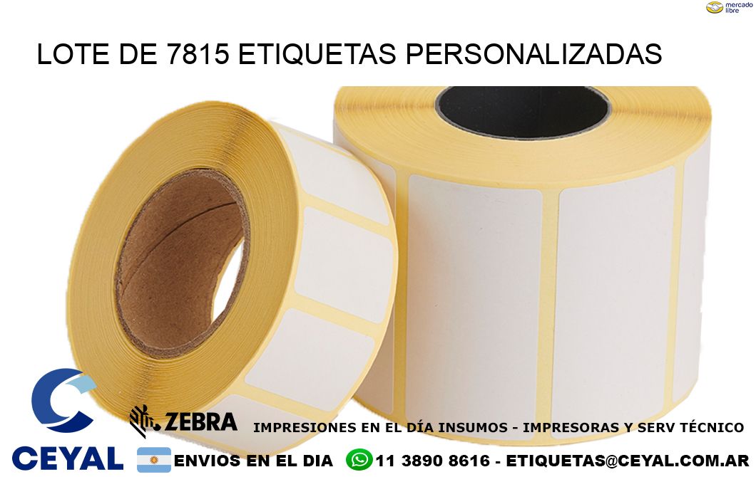 Lote de 7815 etiquetas personalizadas