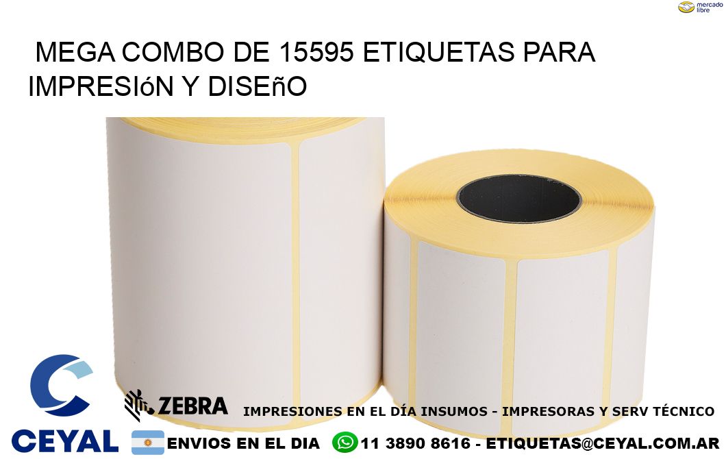 Mega combo de 15595 etiquetas para impresión y diseño