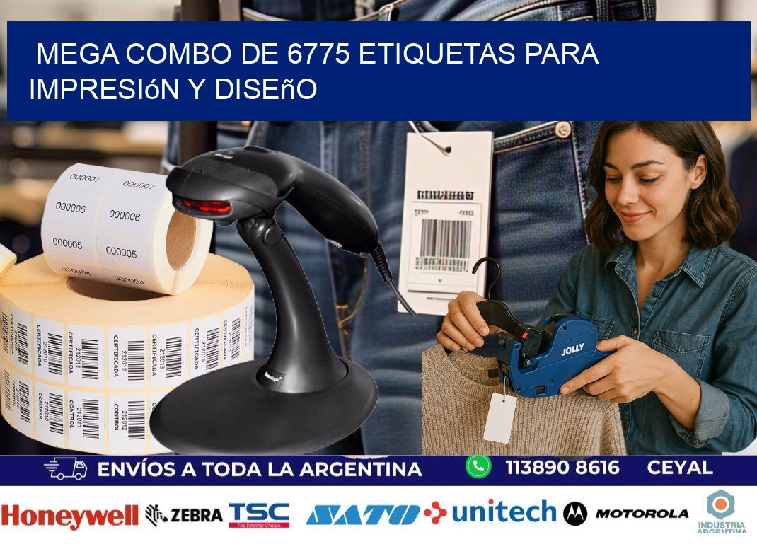 Mega combo de 6775 etiquetas para impresión y diseño