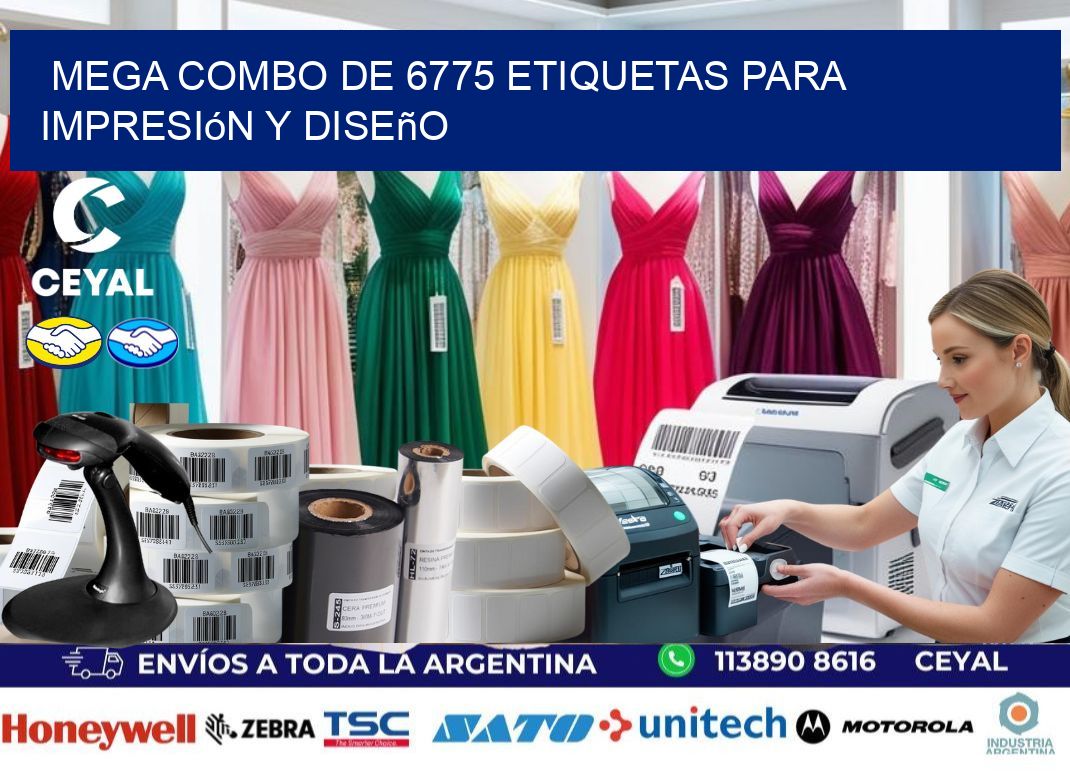 Mega combo de 6775 etiquetas para impresión y diseño