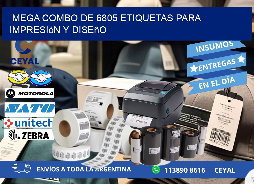 Mega combo de 6805 etiquetas para impresión y diseño