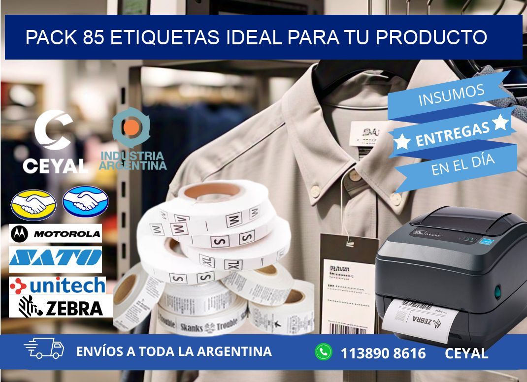 Pack 85 etiquetas ideal para tu producto