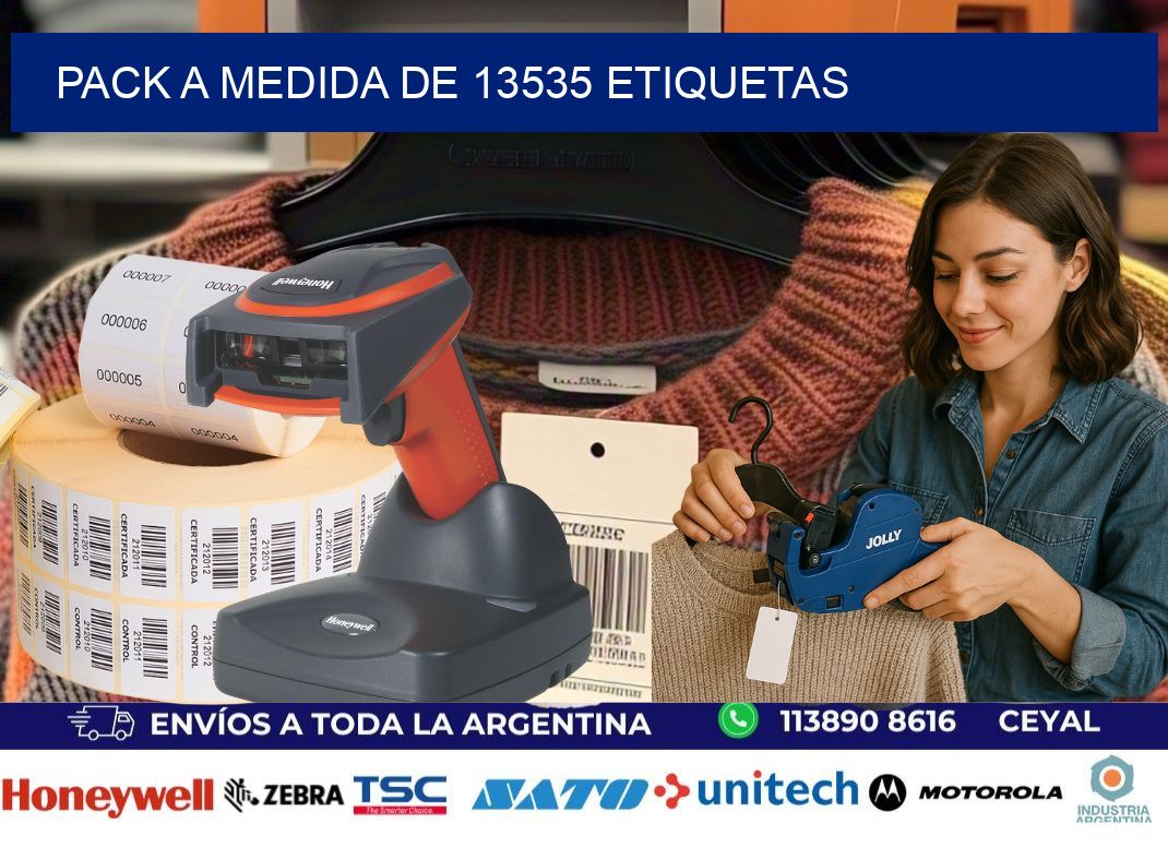 Pack a medida de 13535 etiquetas