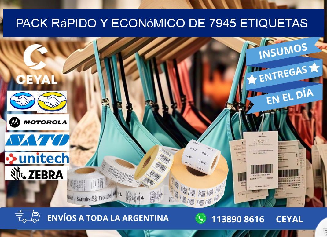 Pack rápido y económico de 7945 etiquetas