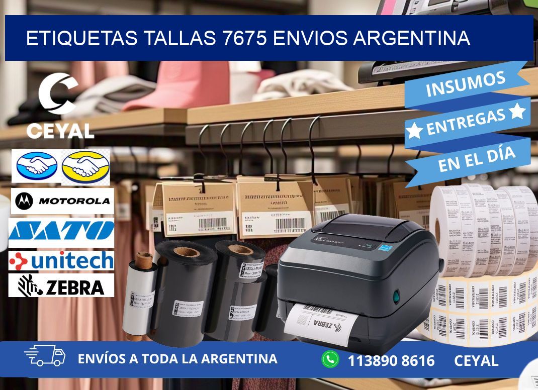 etiquetas tallas 7675 ENVIOS ARGENTINA