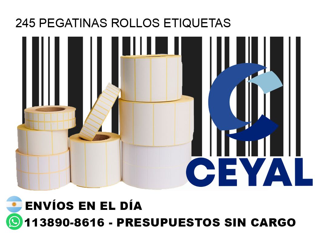 245 Pegatinas rollos etiquetas