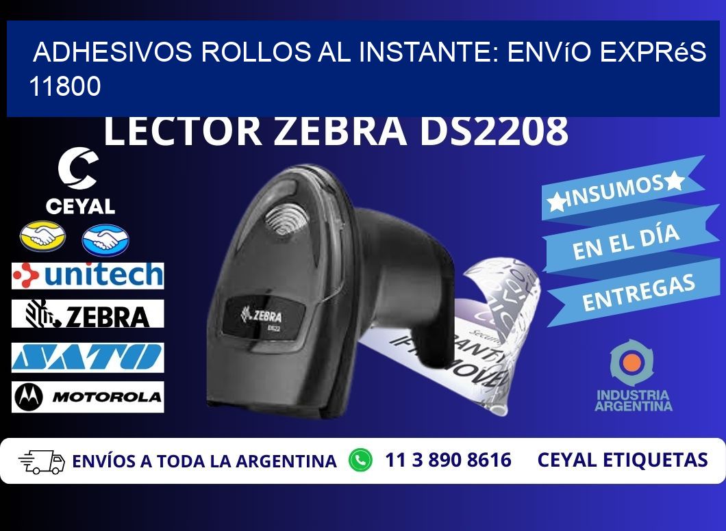 Adhesivos rollos al Instante: Envío Exprés 11800