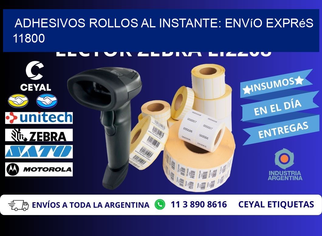Adhesivos rollos al Instante: Envío Exprés 11800