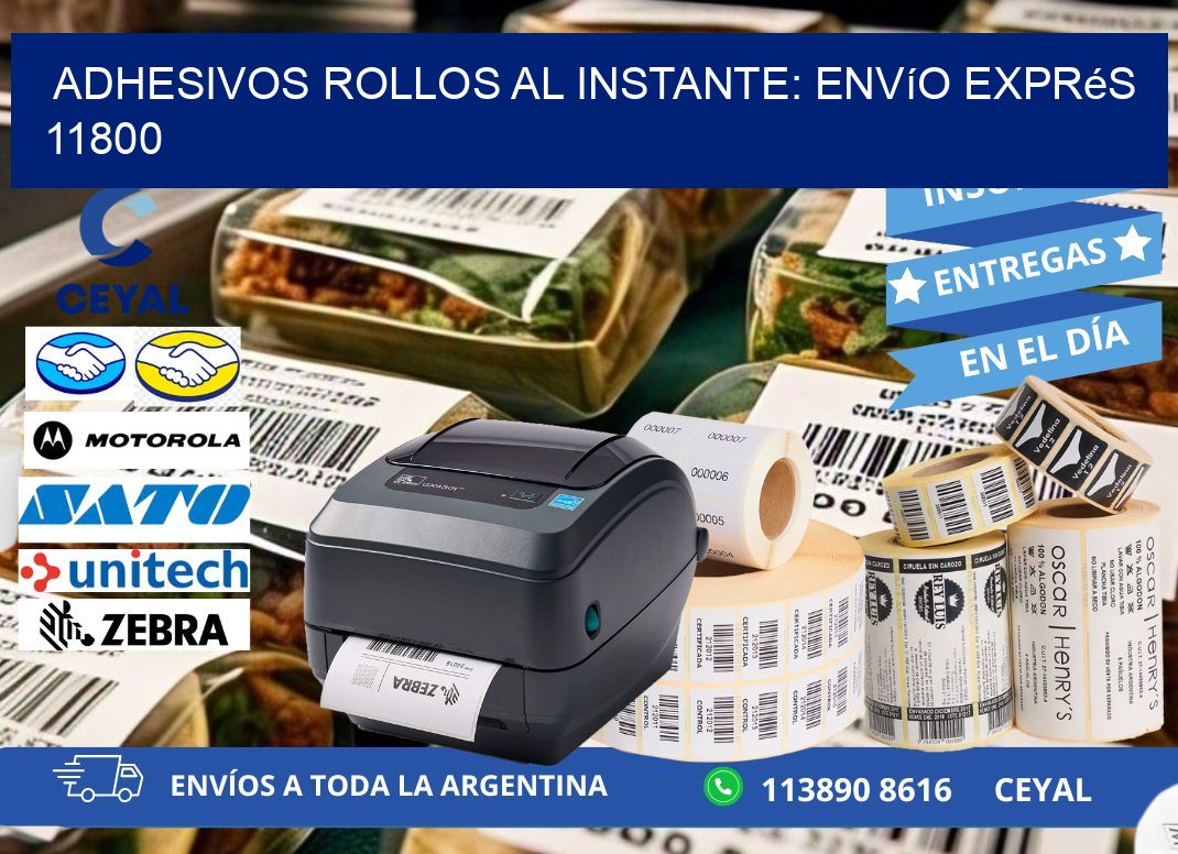Adhesivos rollos al Instante: Envío Exprés 11800