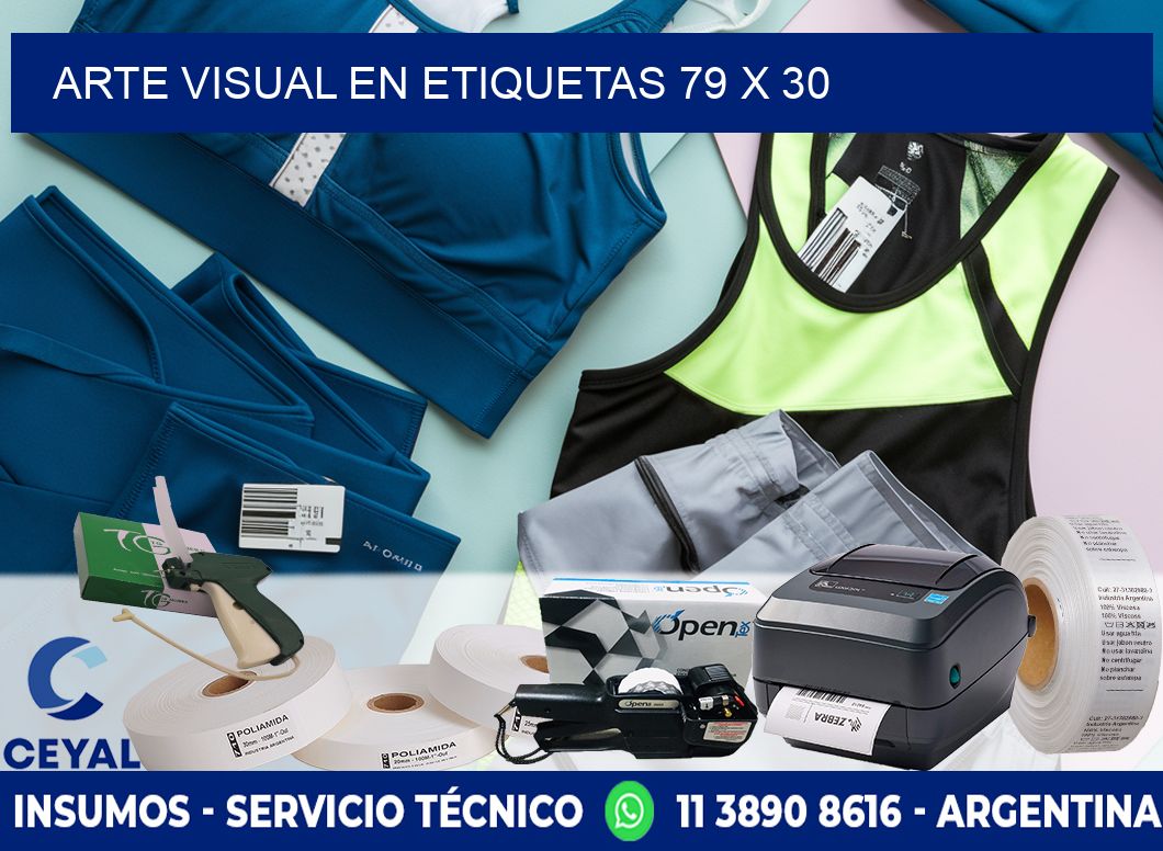 Arte visual en etiquetas 79 x 30