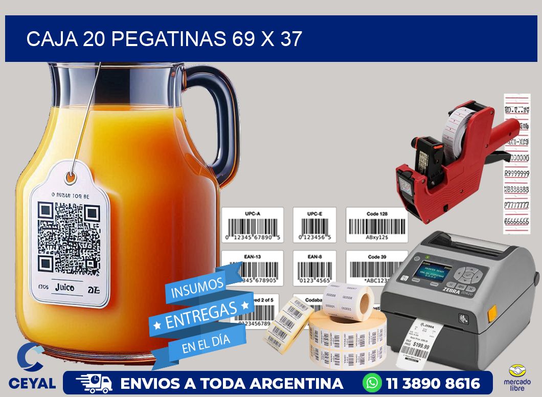 CAJA 20 PEGATINAS 69 x 37