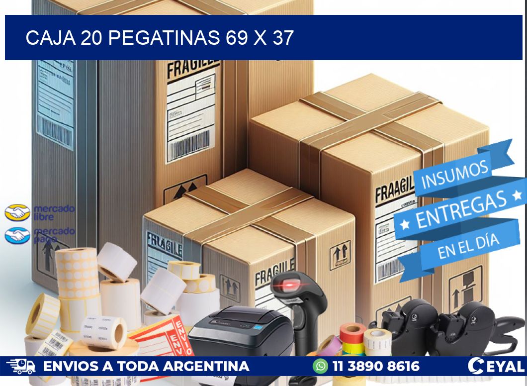 CAJA 20 PEGATINAS 69 x 37