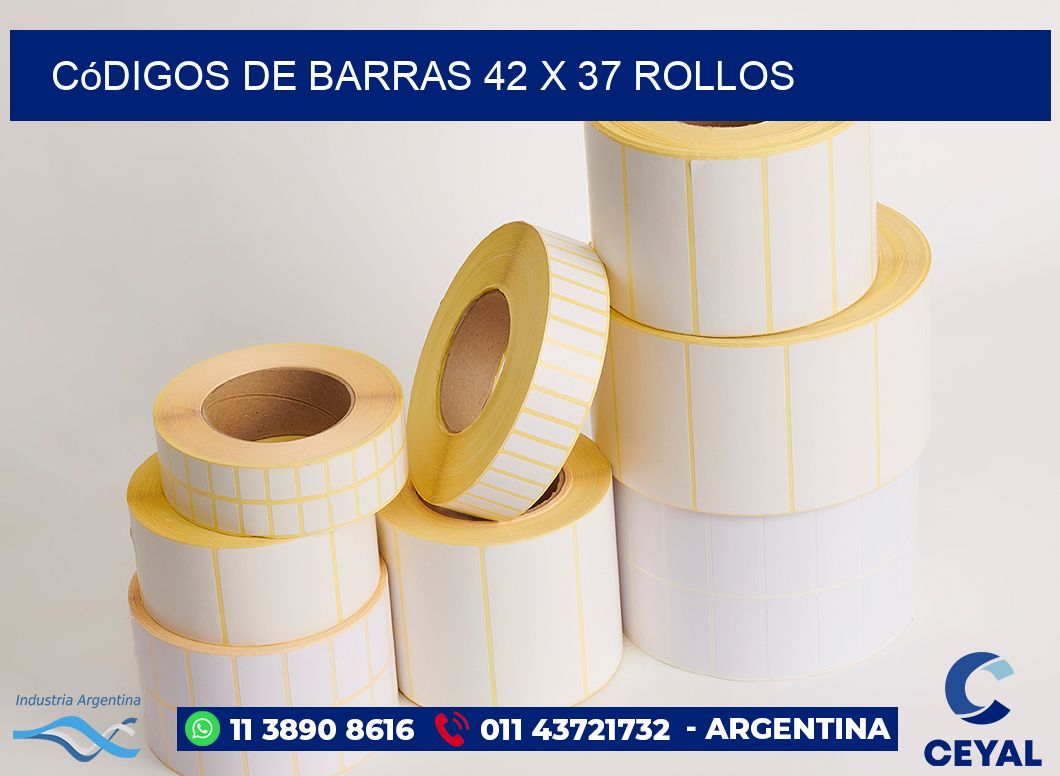 Códigos de Barras 42 x 37 ROLLOS