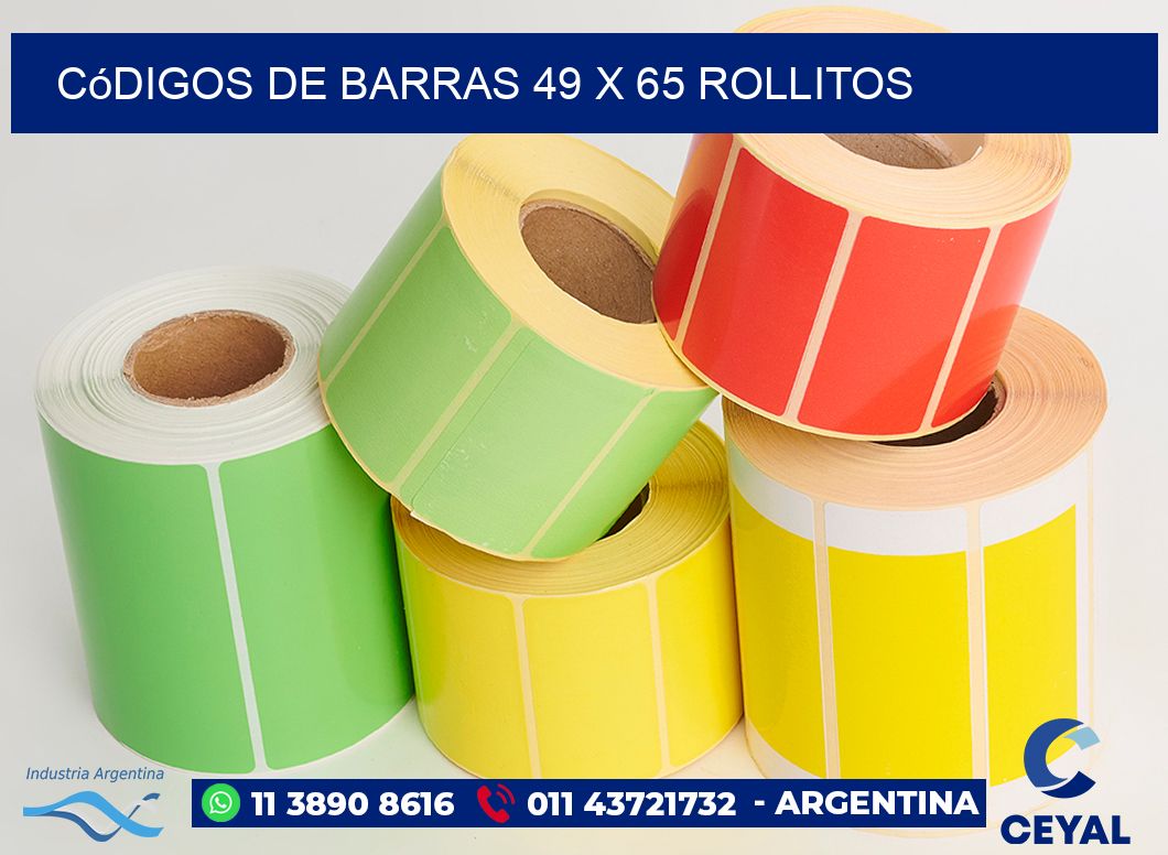 Códigos de Barras 49 x 65 rollitos