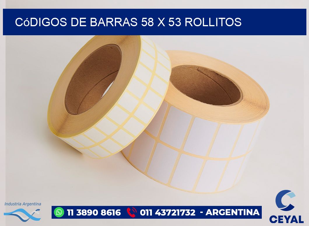 Códigos de Barras 58 x 53 rollitos