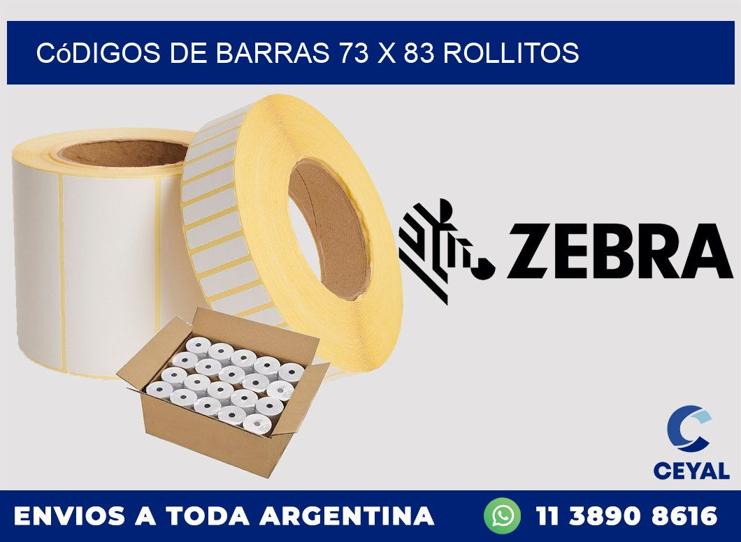 Códigos de Barras 73 x 83 rollitos