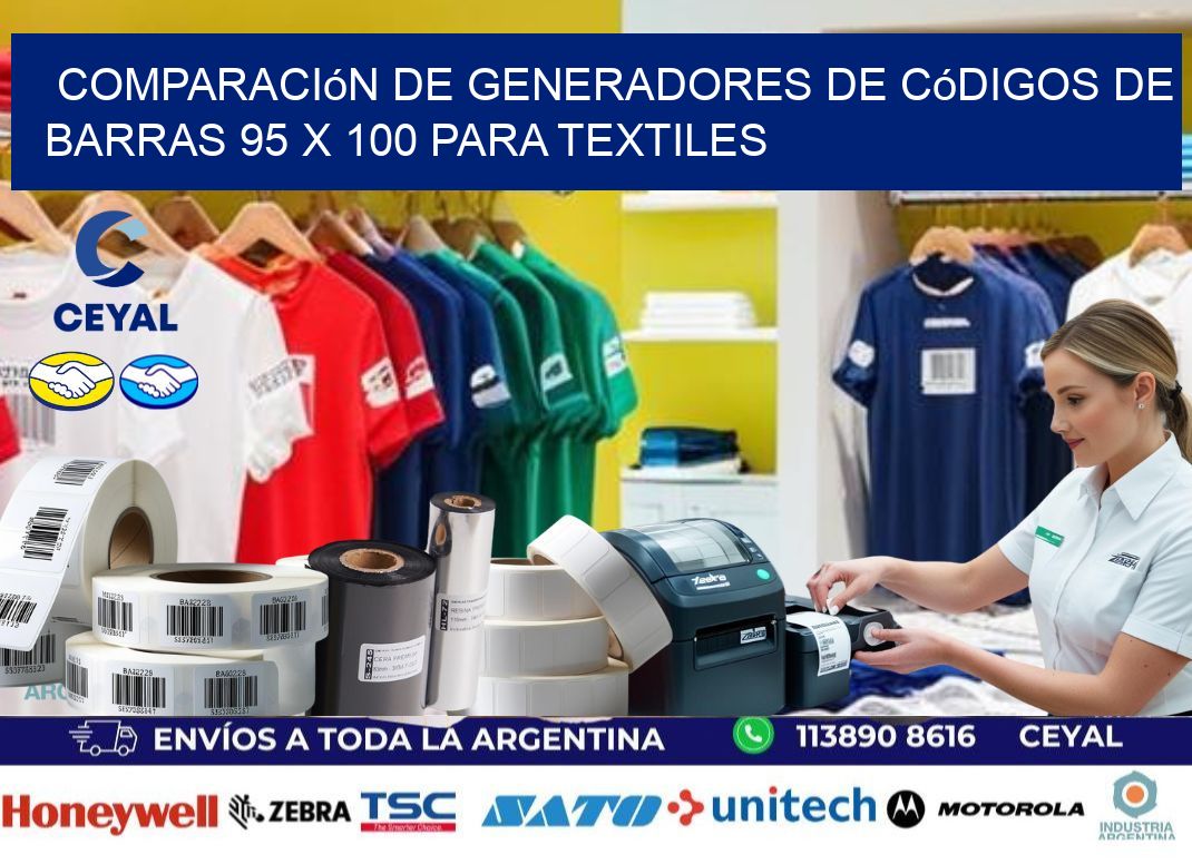 Comparación de Generadores de Códigos de Barras 95 x 100 para Textiles