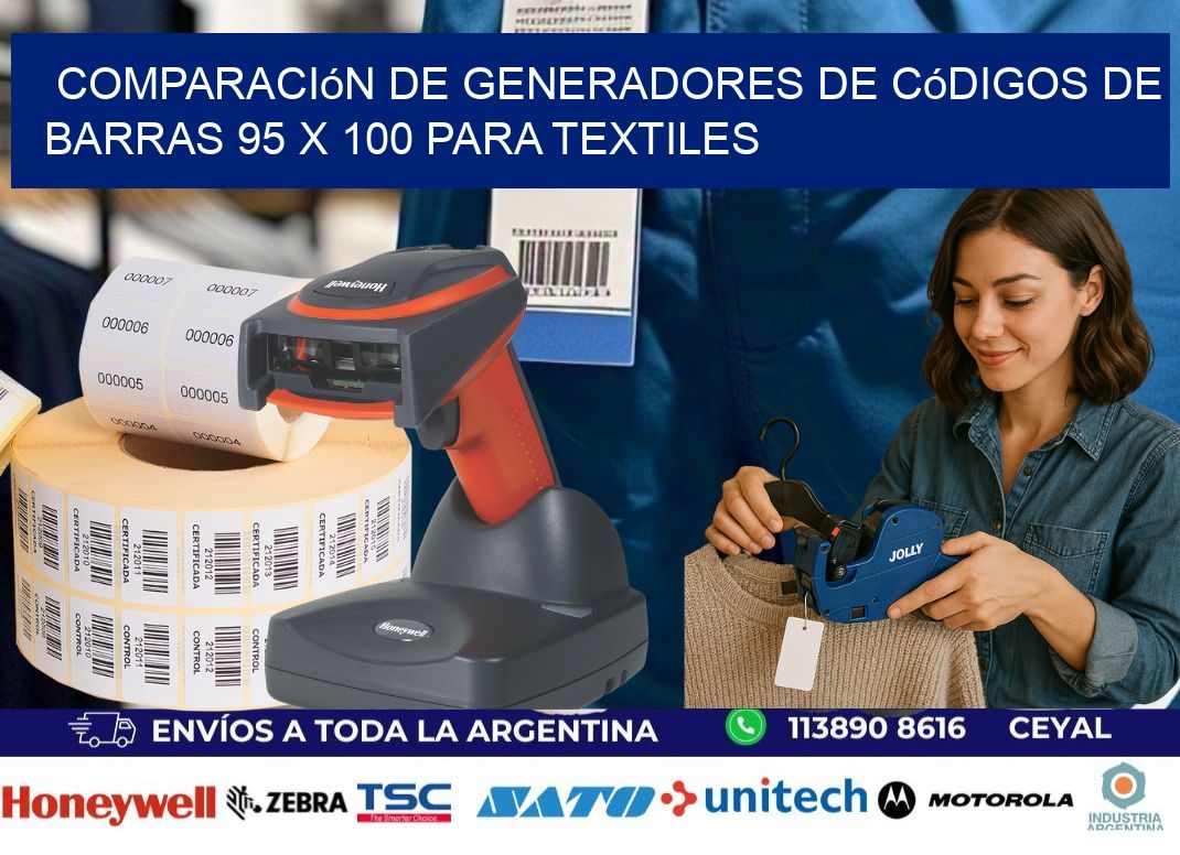 Comparación de Generadores de Códigos de Barras 95 x 100 para Textiles