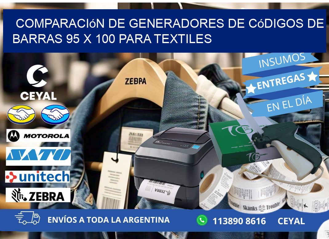 Comparación de Generadores de Códigos de Barras 95 x 100 para Textiles