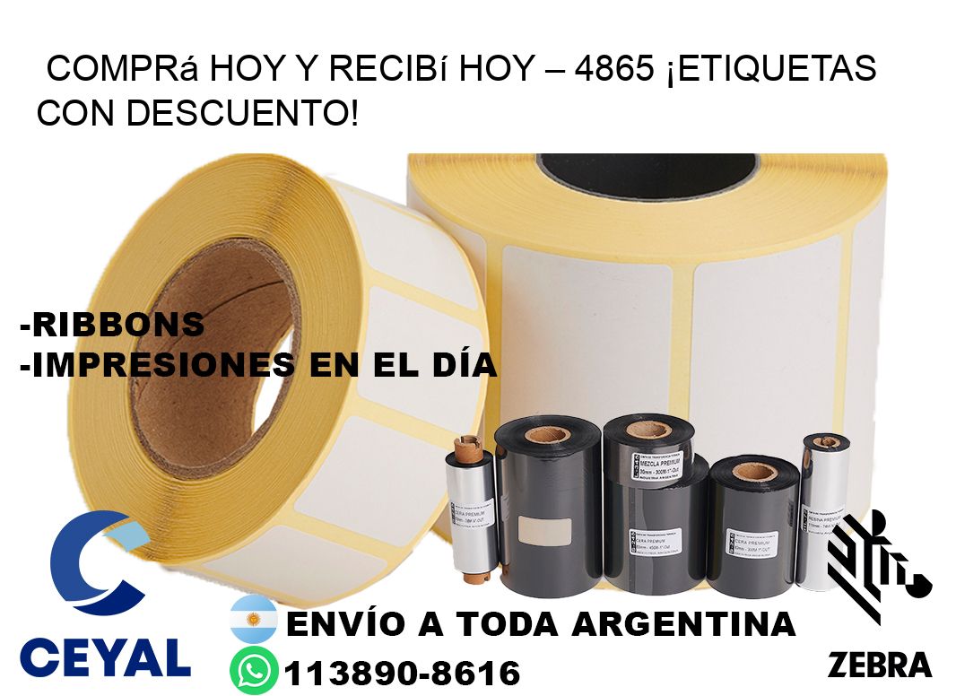 Comprá Hoy y Recibí Hoy – 4865 ¡Etiquetas con Descuento!