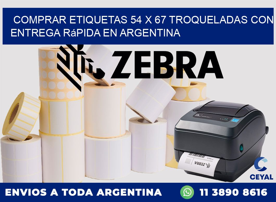 Comprar etiquetas 54 x 67 troqueladas con entrega rápida en Argentina