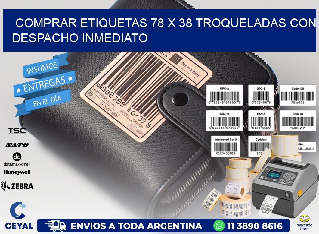 Comprar etiquetas 78 x 38 troqueladas con despacho inmediato