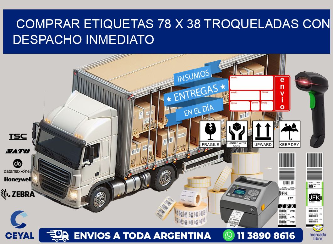 Comprar etiquetas 78 x 38 troqueladas con despacho inmediato