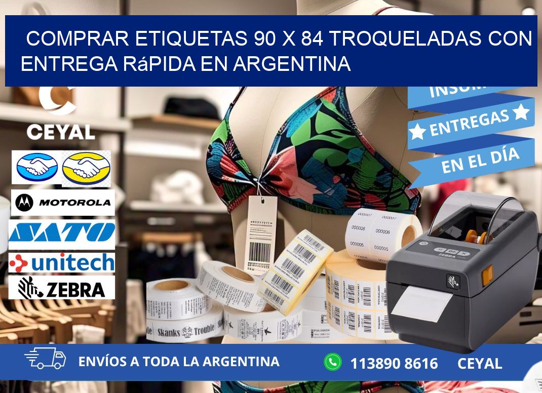 Comprar etiquetas 90 x 84 troqueladas con entrega rápida en Argentina