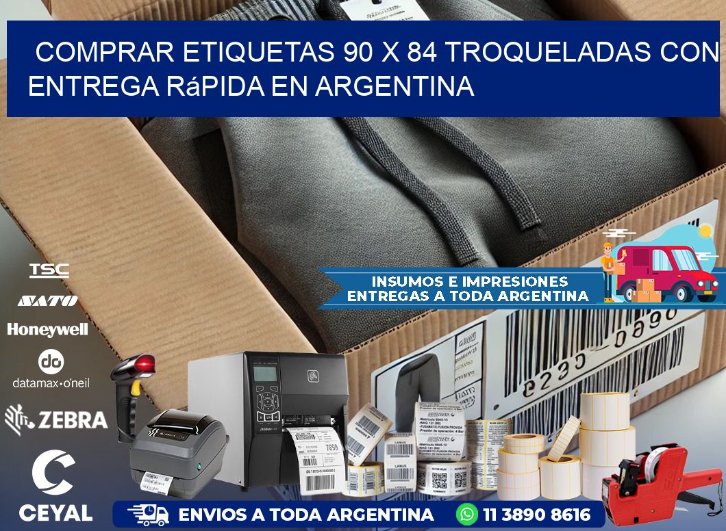 Comprar etiquetas 90 x 84 troqueladas con entrega rápida en Argentina