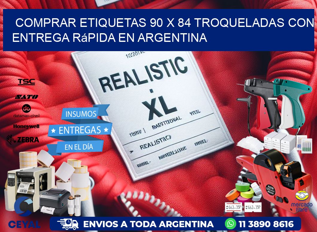 Comprar etiquetas 90 x 84 troqueladas con entrega rápida en Argentina