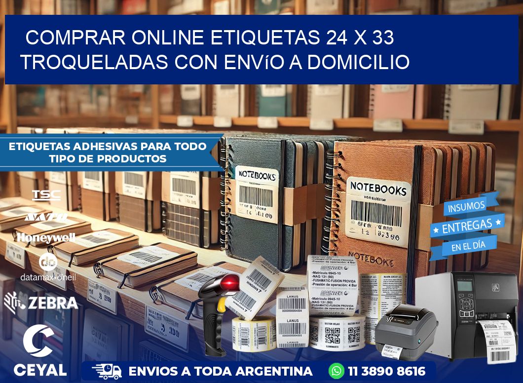 Comprar online etiquetas 24 x 33 troqueladas con envío a domicilio
