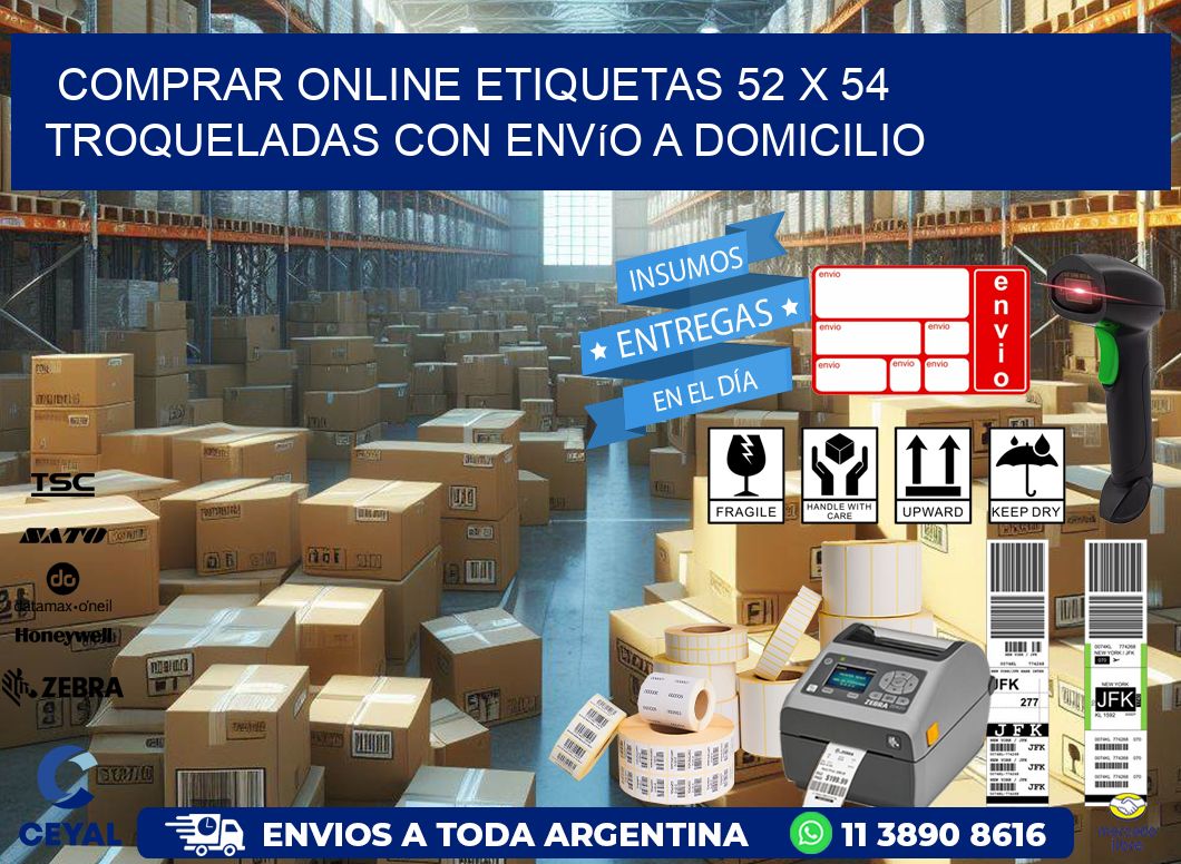 Comprar online etiquetas 52 x 54 troqueladas con envío a domicilio
