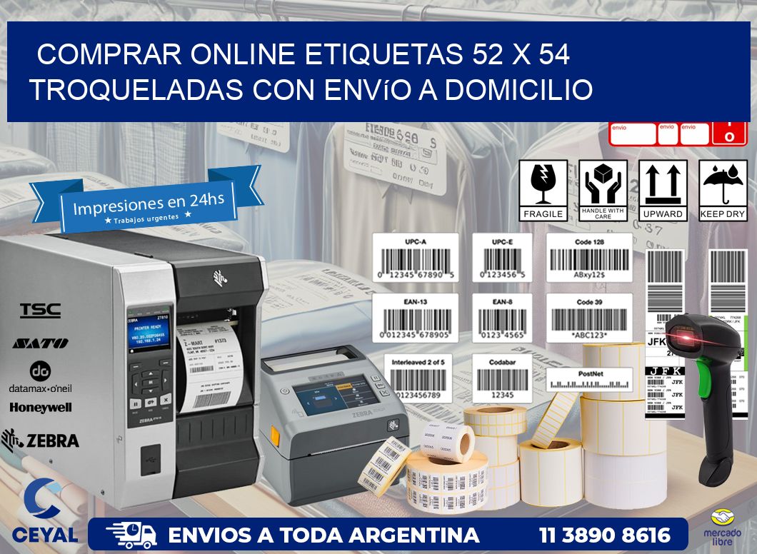 Comprar online etiquetas 52 x 54 troqueladas con envío a domicilio