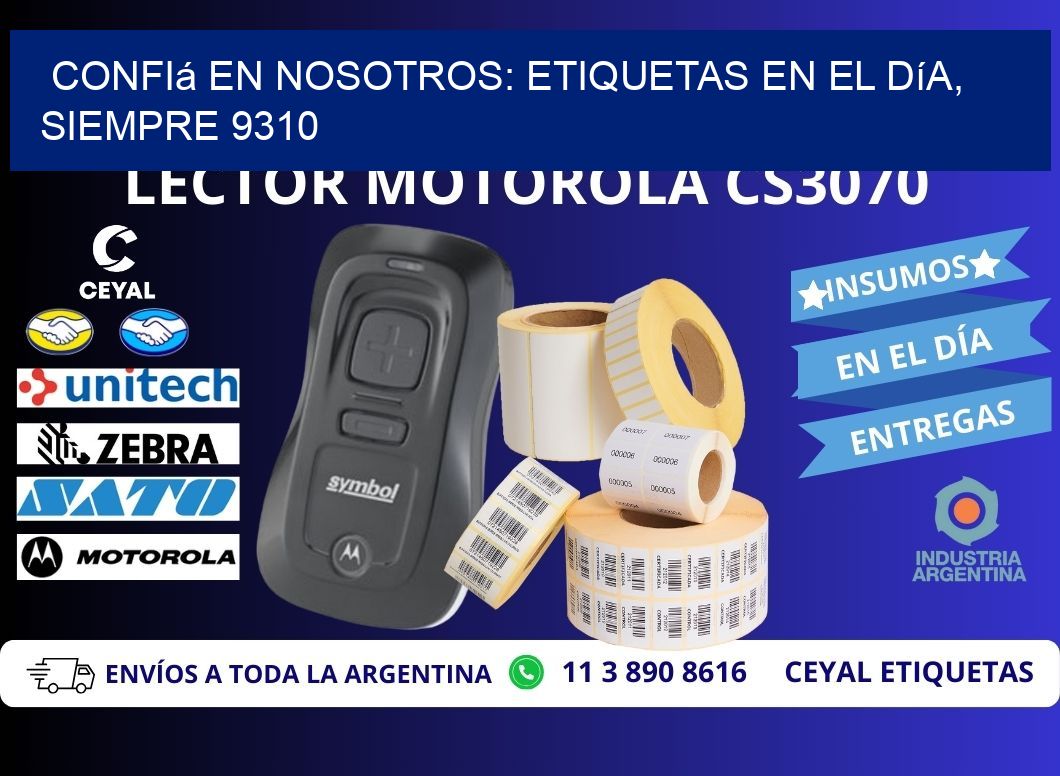 Confiá en Nosotros: Etiquetas en el Día, Siempre 9310
