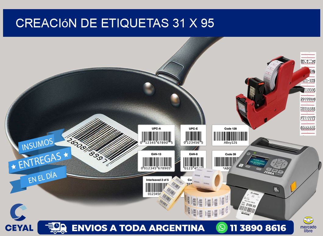 Creación de etiquetas 31 x 95