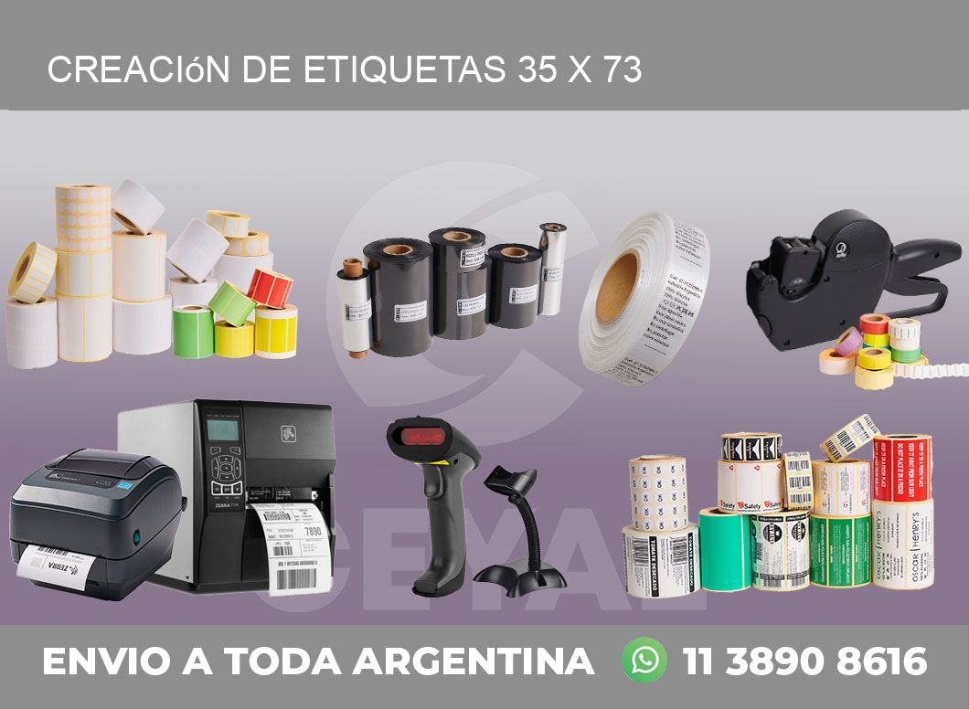 Creación de etiquetas 35 x 73