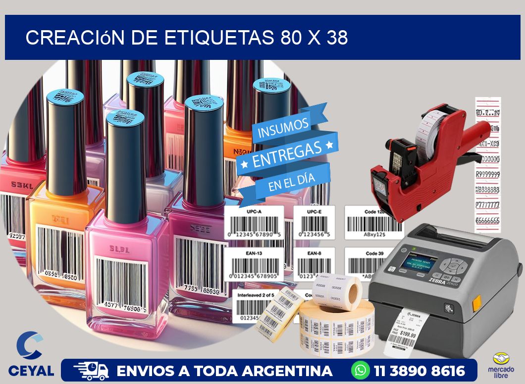 Creación de etiquetas 80 x 38