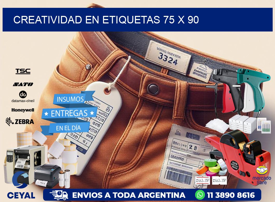 Creatividad en etiquetas 75 x 90