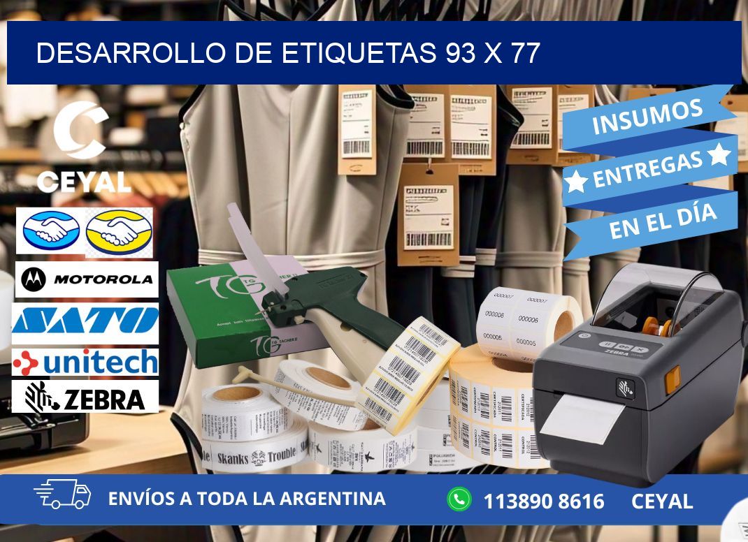 Desarrollo de etiquetas 93 x 77