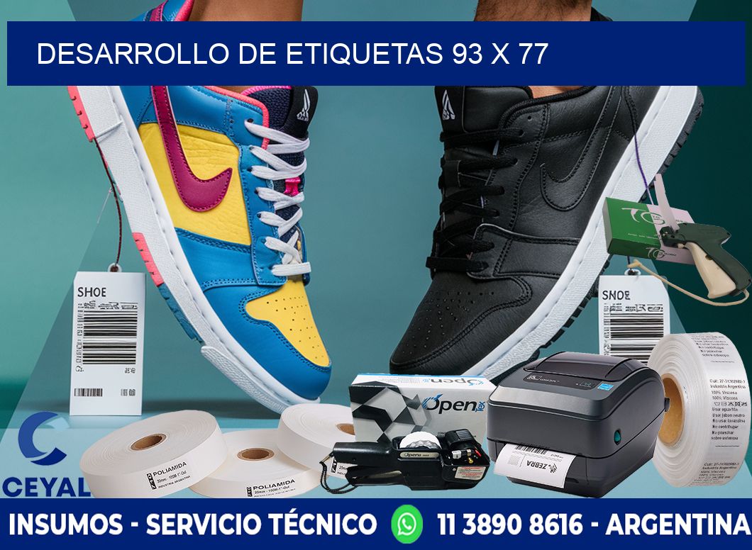 Desarrollo de etiquetas 93 x 77