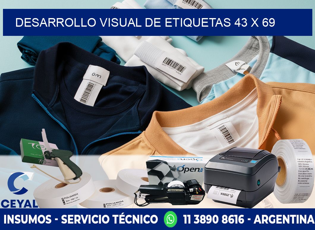 Desarrollo visual de etiquetas 43 x 69