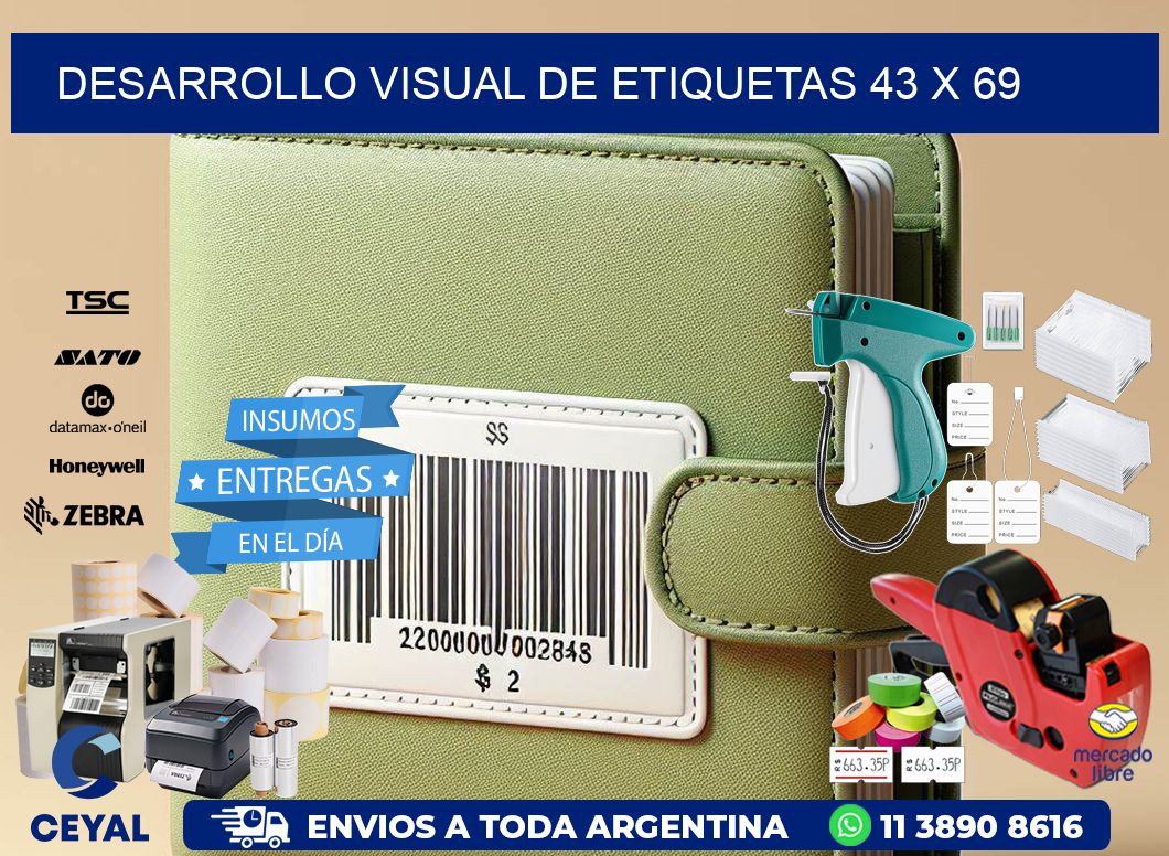 Desarrollo visual de etiquetas 43 x 69