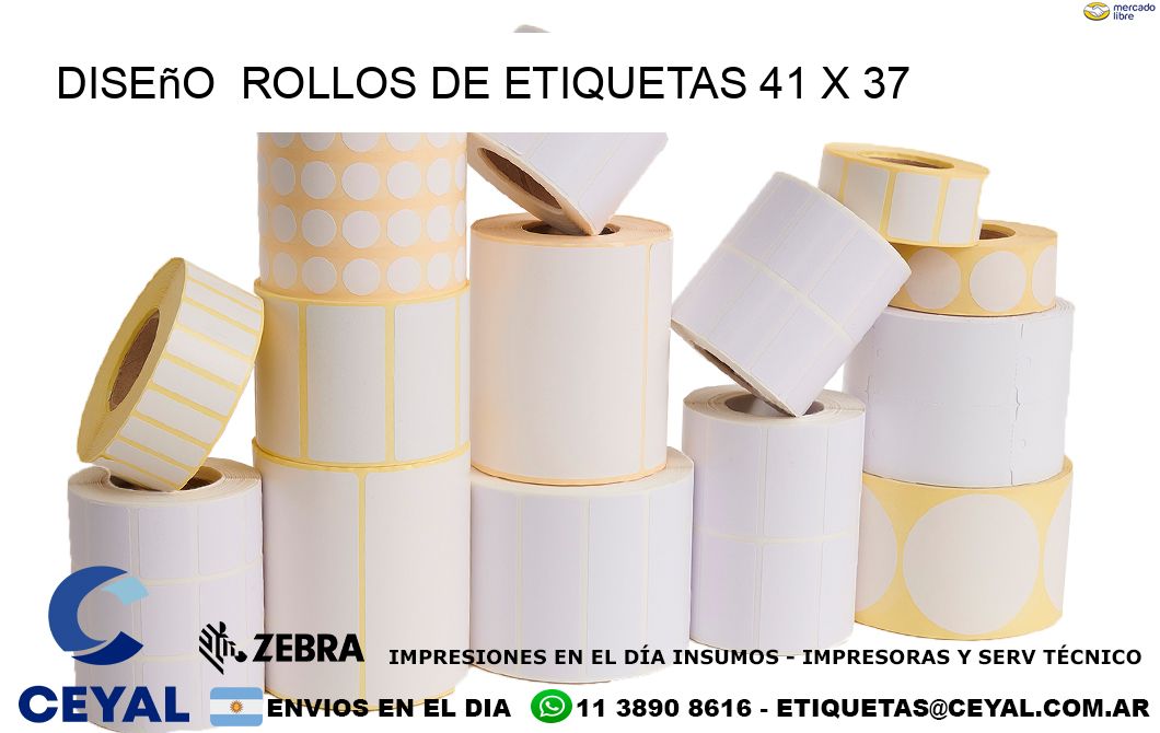 Diseño  ROLLOS DE ETIQUETAS 41 x 37