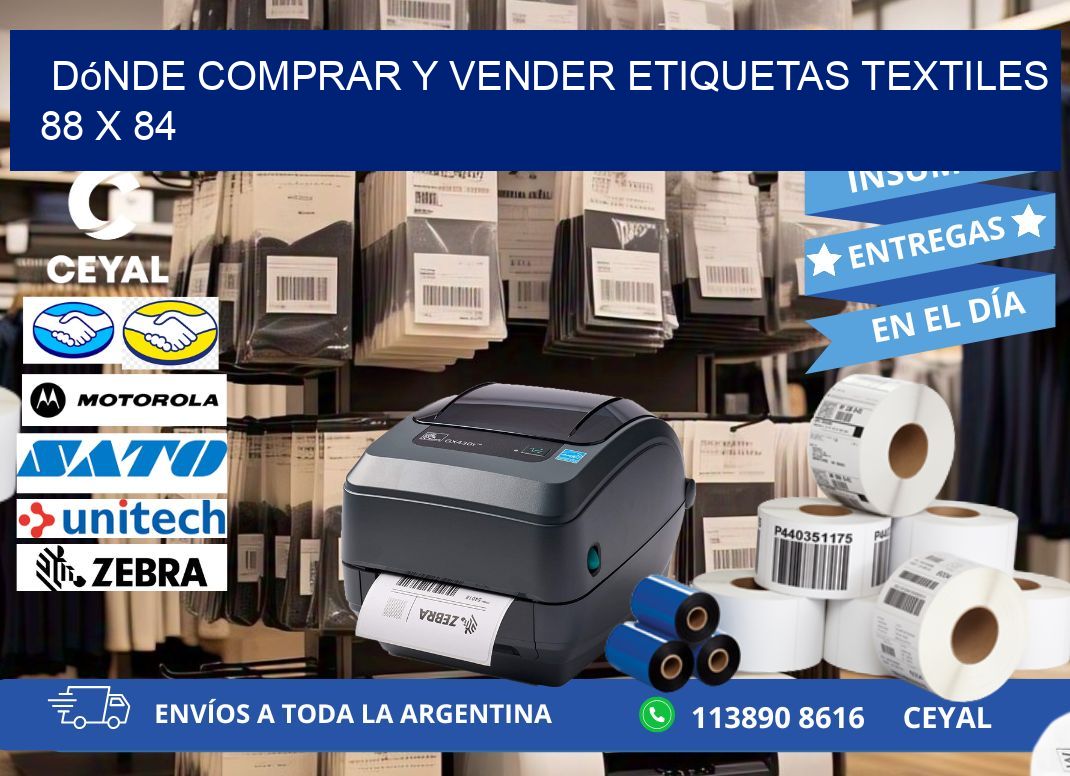 Dónde Comprar y Vender Etiquetas Textiles 88 x 84