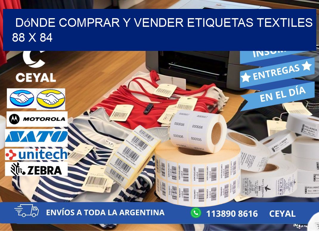 Dónde Comprar y Vender Etiquetas Textiles 88 x 84