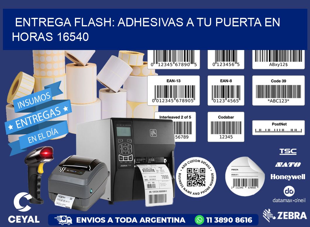 Entrega Flash: Adhesivas A Tu Puerta en Horas 16540