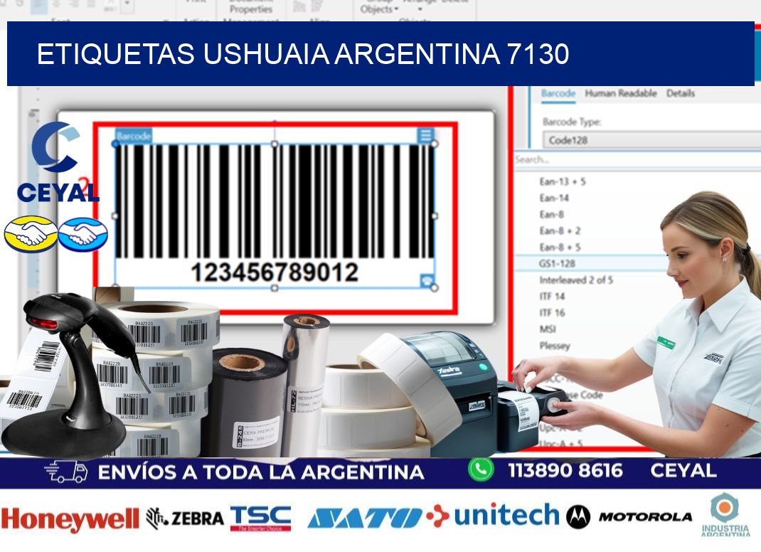 Etiquetas Ushuaia Argentina 7130